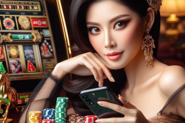 a player enjoying online casino.
