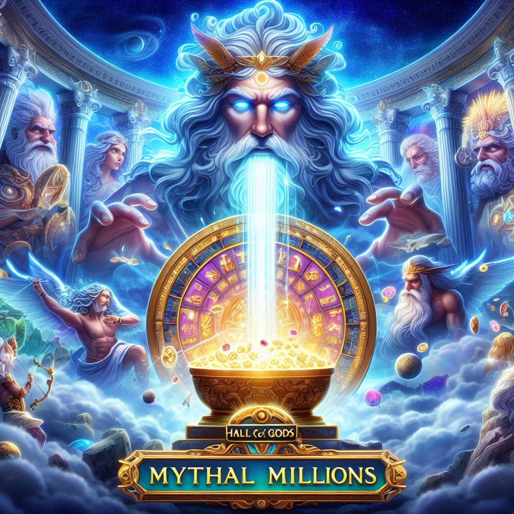 Enter the mythical realm of Hall of Gods slot: Mythical Millions! Explore divine features, uncover legendary treasures, and encounter majestic beings in this epic online slot adventure